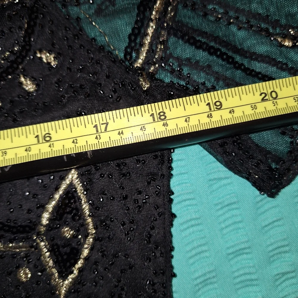 BaBeyond Black and Gold Jeweled Evening Gown XL - Picture 3 of 7